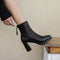 Botas Coreanas de Tacón Grueso para Talla Grande - Estilo Verano