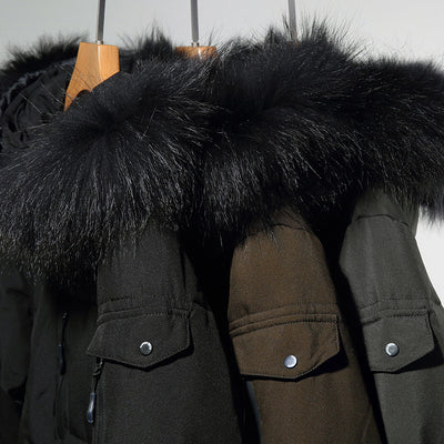 Abrigo Largo de Trabajo para Hombre con Pelo Sintético y Relleno de Plumas - Image 3