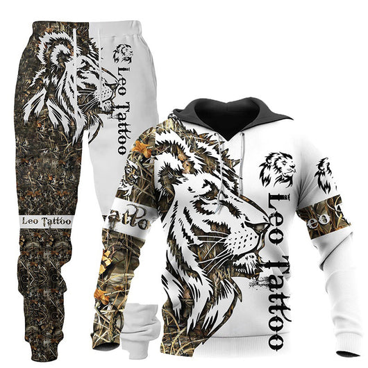tracksuit, tracksuit, white, brown, green, sporty, casual - Image 18