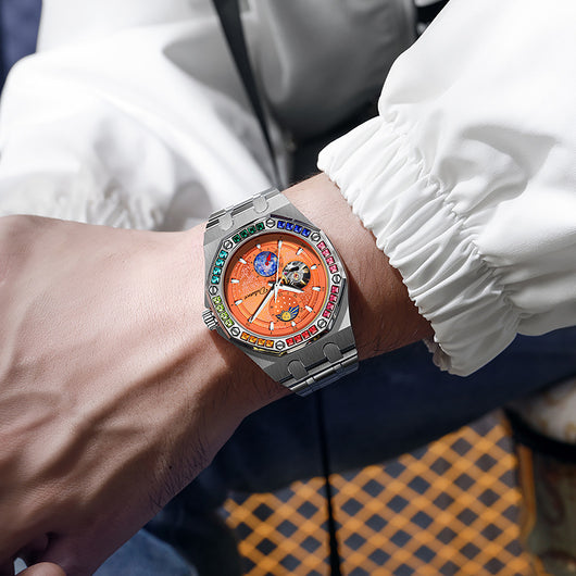 Reloj Mecánico Luminoso Impermeable Hombre - Serie Cielo Estrellado - Image 5