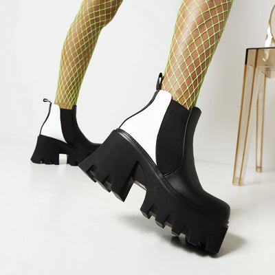 Botas Cortas Punk con Suela Gruesa para Otoño e Invierno - Image 4