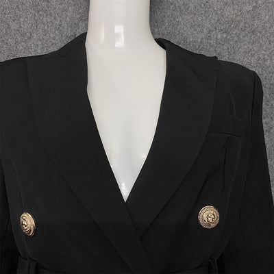 Vestido Ejecutivo Clásico con Cuello Solapa - Diseño Minimalista - Image 8