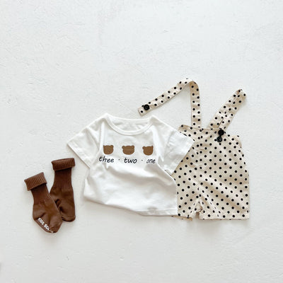 Conjunto de Enterizo Corto para Bebé con Babero Integrado - Image 21
