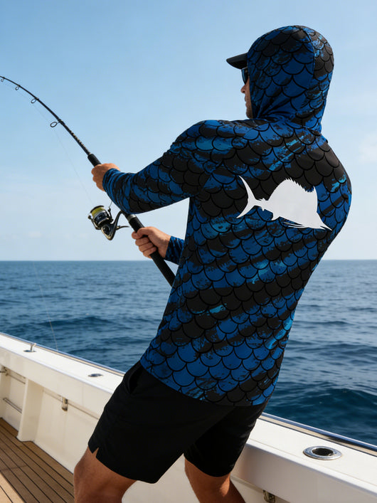 Camisa de Pesca UPF 50 Anti UV con Protección Solar Facial