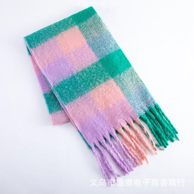 Bufanda Mohair Gruesa y Esponjosa - Abrigo Cálido de Lujo para Mujer - Image 37