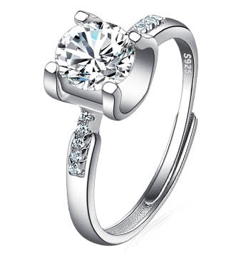 Anillo de Diamante Moissanita Platino D Color 1 Quilate Ajustable - Image 26