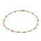 New Multicolor Micro Inlaid Rainbow Crystal Anklet Plateado