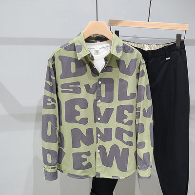 Chamarra de Algodón con Estampado de Letras para Hombre