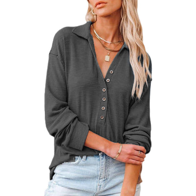 Camisa de Manga Larga a Rayas con Solapa - Diseño Casual Versátil - Image 14