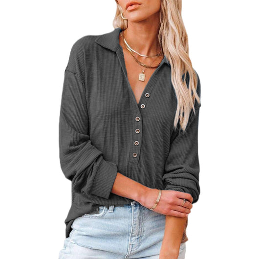 Camisa de Manga Larga a Rayas con Solapa - Diseño Casual Versátil - Image 14