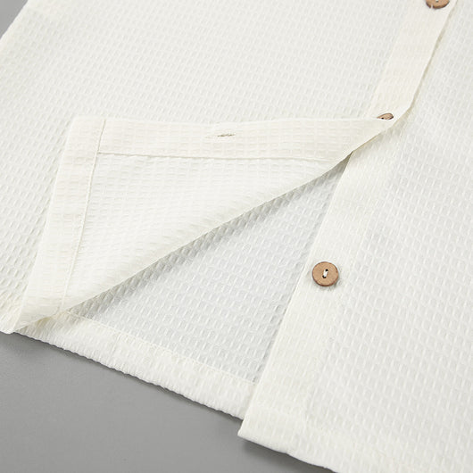 Conjunto Playero con Diseño Waffle - Camisa y Shorts - Image 15