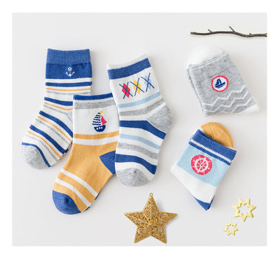 Calcetines de Algodón con Diseños Animados a Juego de Colores para Niños y Niñas - Image 3