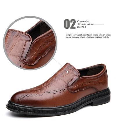 Zapatos de Cuero Puntiagudos Estilo Británico para Hombre - Image 24