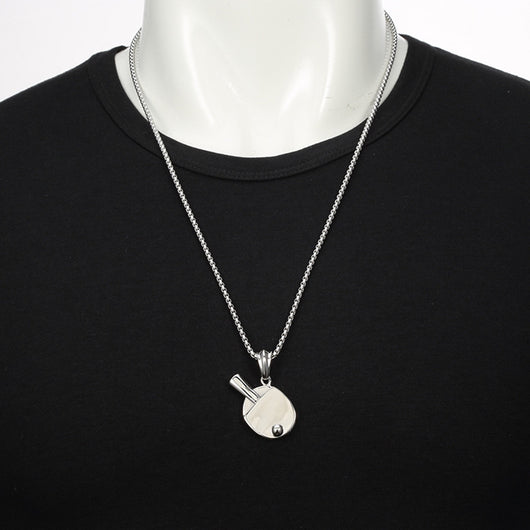 Dije de Tenis de Mesa para Hombre - Collar Hip-Hop Trendy con Colgante Declarativo - Image 4