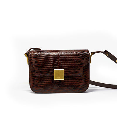 Bolso Bandolera Caballero Patrón Lagarto Cuero Retro Versátil - Image 9