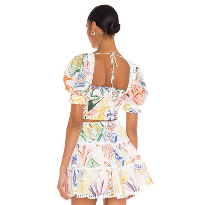 Conjunto Falda y Blusa Estampada con Cuello Cuadrado y Mangas Abullonadas - Image 13