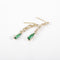 Aretes de Perla Verde Esmeralda con Brillo Cristalino