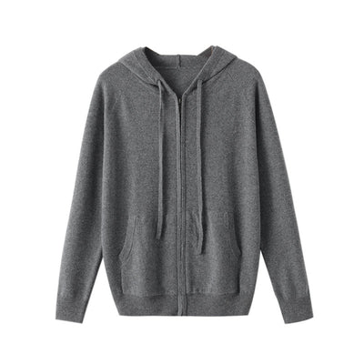 Cardigan Hoodie de Cachemira Tejida con Cierre - Hombre - Image 8