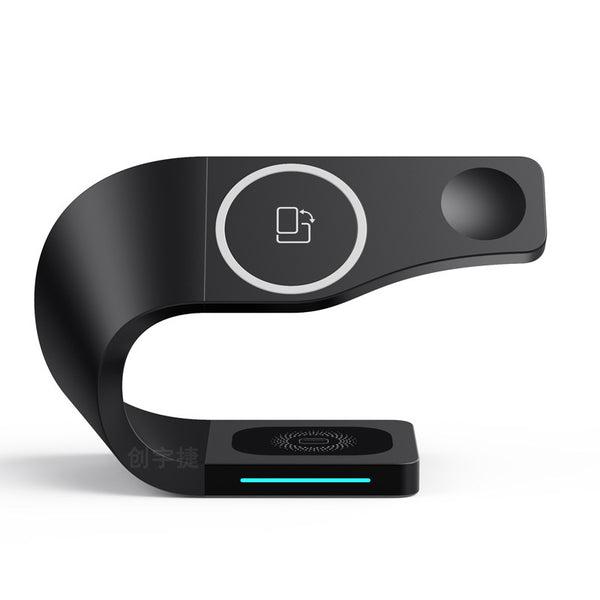 Estación de Carga Inalámbrica 3 en 1 para Smartphone, Reloj y Auriculares - Image 2
