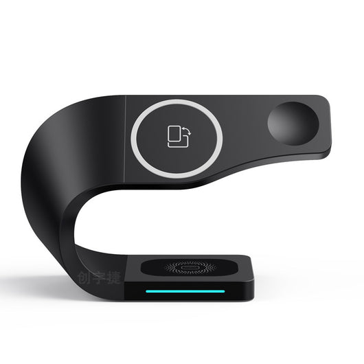 Estación de Carga Inalámbrica 3 en 1 para Smartphone, Reloj y Auriculares - Image 2