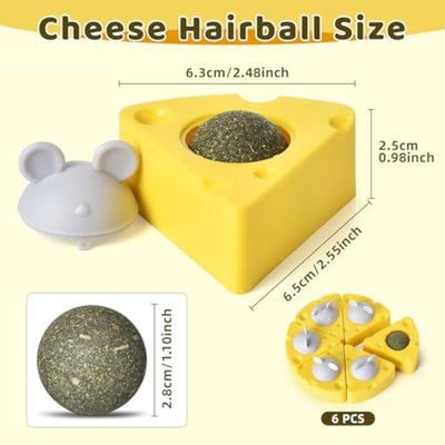 Pelotas de Catnip Adhesivas con Forma de Queso para Gatos - Image 14