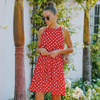 Vestido Elegante de Chifón con Lunares para Mujer - Image 23