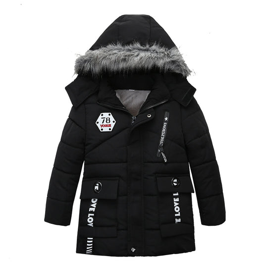 Chaqueta Acolchada con Capucha y Estampado para Niños