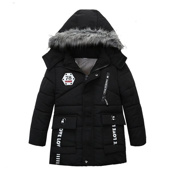 Chaqueta Acolchada con Capucha y Estampado para Niños