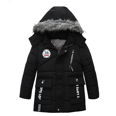 Chaqueta Acolchada con Capucha y Estampado para Niños