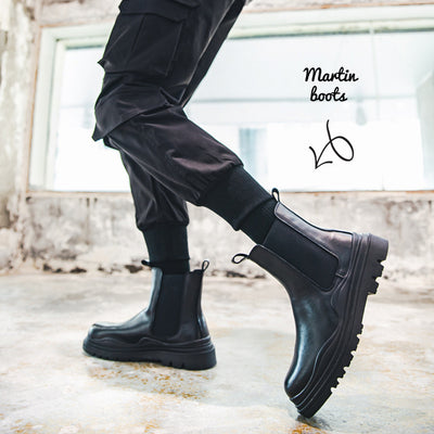 Botas Martin Retro Británicas para Hombre - Estilo Clásico Mid-tube - Image 8