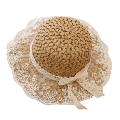Sombrero de Paja para el Sol con Lazo de Encaje - Image 8