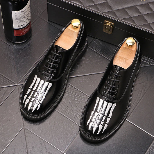 Zapatos de Cuero para Hombre con Suela Gruesa y Punta Redonda - Image 8