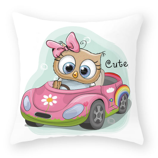 Funda de Almohada Suave con Diseño de Búho Melocotón - Image 42