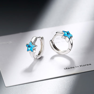 Cadena de Clavícula con Estrella Azul y Cierre de Oreja - Image 7