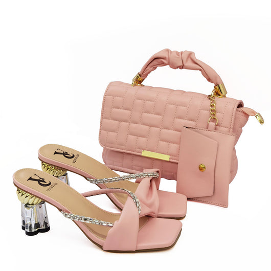 Bolso Bandolera con Cartera Pequeña y Sandalias de Tacón Alto - Image 13