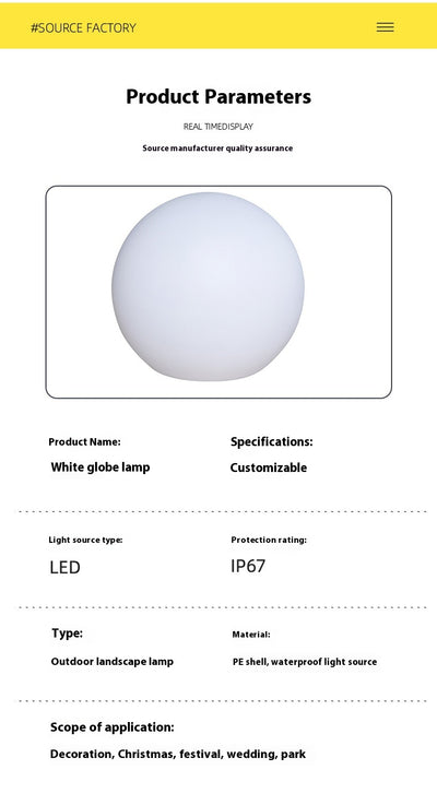 Lámpara Solar Luminosa para Jardín - Esfera Decorativa LED con Energía Renovable - Image 10