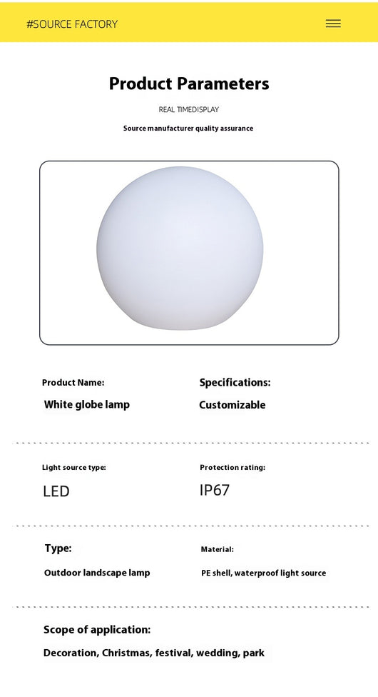 Lámpara Solar Luminosa para Jardín - Esfera Decorativa LED con Energía Renovable - Image 10