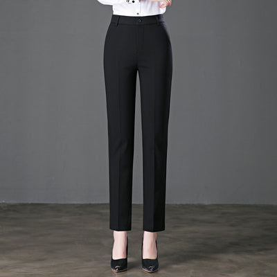 Pantalones Rectos Holgados Cintura Alta Elásticos para Otoño - Image 3