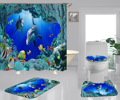 Cortina de Baño con Impresión Digital Océano - Image 4