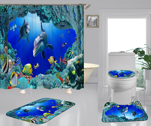 Cortina de Baño con Impresión Digital Océano - Image 4