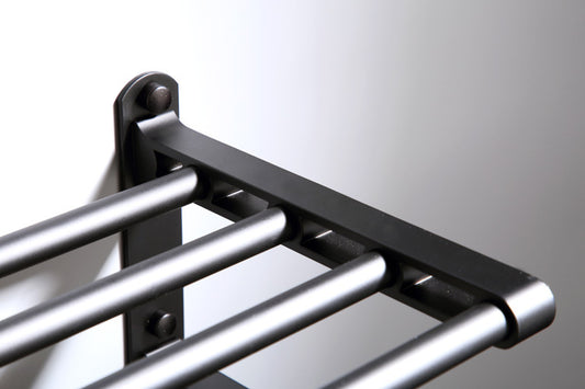 Toallero de Pared en Aluminio Negro Mate - Diseño Moderno y Resistente - Image 2