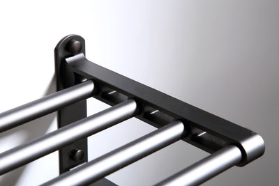 Toallero de Pared en Aluminio Negro Mate - Diseño Moderno y Resistente - Image 2