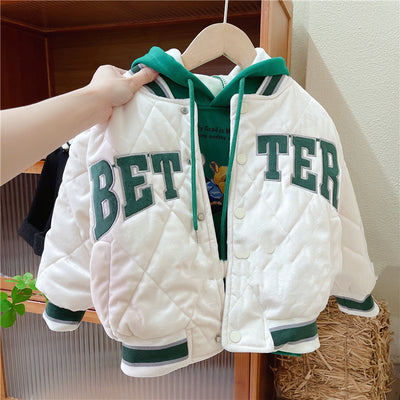 Uniforme de Béisbol Acolchado de Algodón Casual Infantil Coreano - Image 3