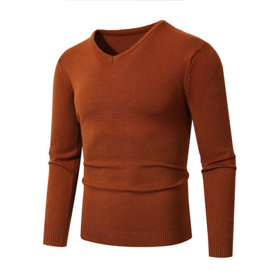 Suéter Base Layer Cuello V Manga Larga Estilo Europeo - Image 15