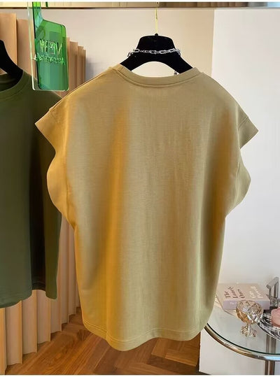 Blusa Suelta sin Mangas de Color Sólido - Comodidad y Estilo - Image 43