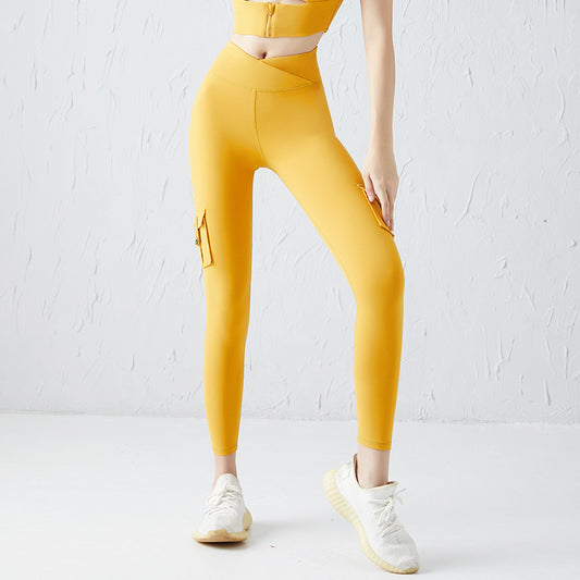 Pantalones Cortos Deportivos Cintura Alta con Bolsillos