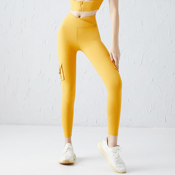 Pantalones Cortos Deportivos Cintura Alta con Bolsillos