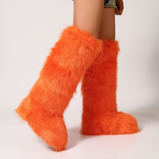 Botas Altas de Invierno con Forro Cálido y Suela Plana - Image 7