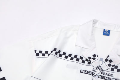 Camisa Manga Corta Cuadros Retro para Hombre - Image 7