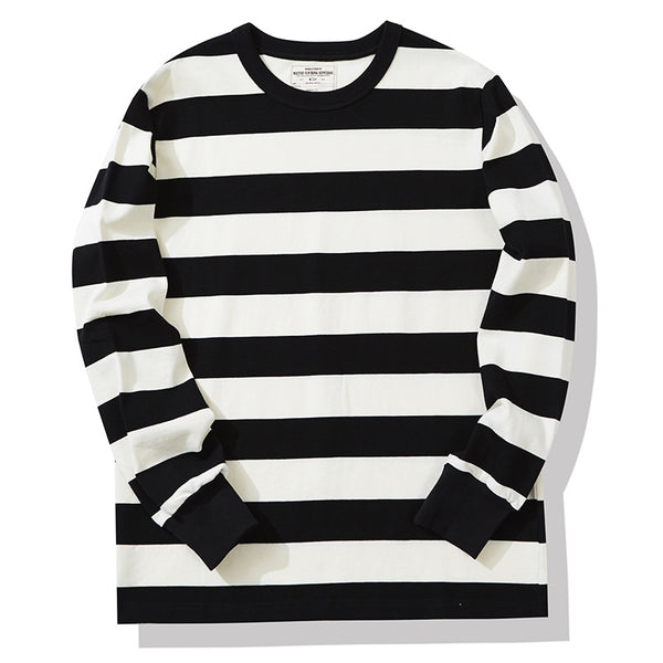 Camiseta Manga Larga a Rayas para Hombre - Clásica y Versátil - Image 5